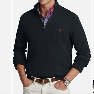 Ralph Lauren navy blue super soft cotton knit sweater